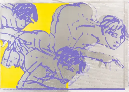 Lithografie Castelli - Sans titre (Silver Version)