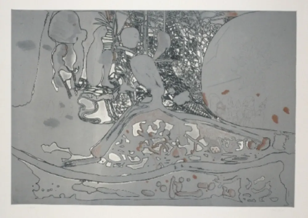 Ets En Aquatint Castillo - Jardin de invierno 2