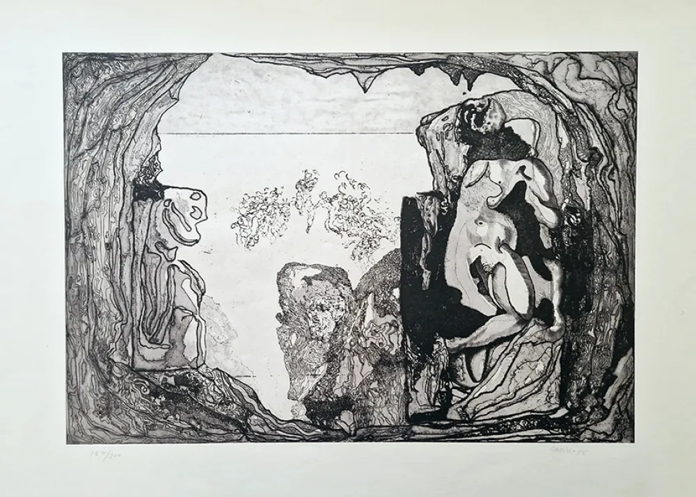 Ets En Aquatint Castillo - Omaggio a Michelangelo