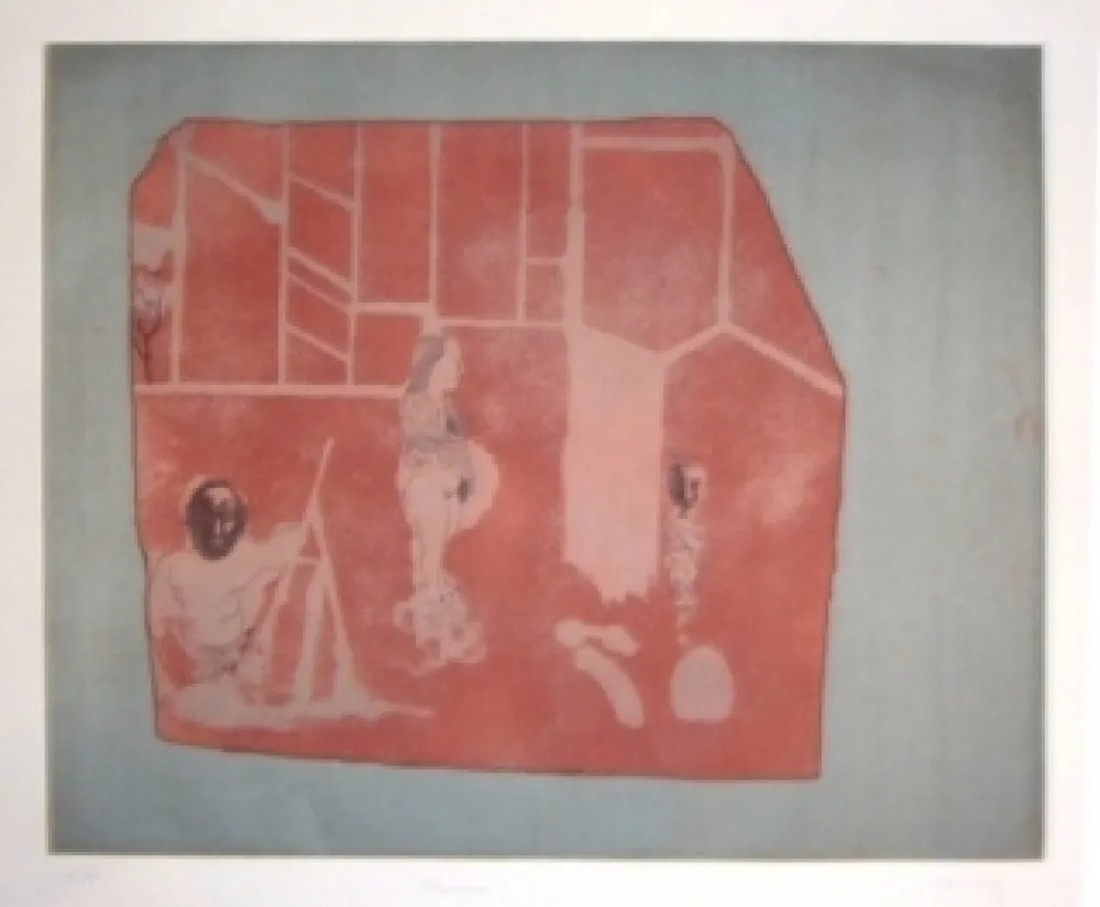 Ets En Aquatint Castillo - Pompei