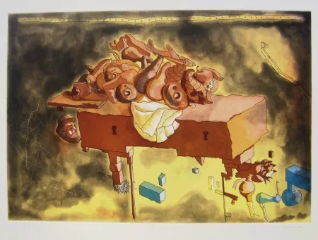 Lithografie Castillo - The Manhattan Bank