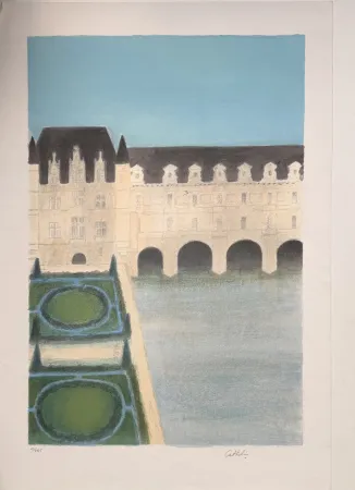 Lithografie Cathelin - Chateau de Chenonceau