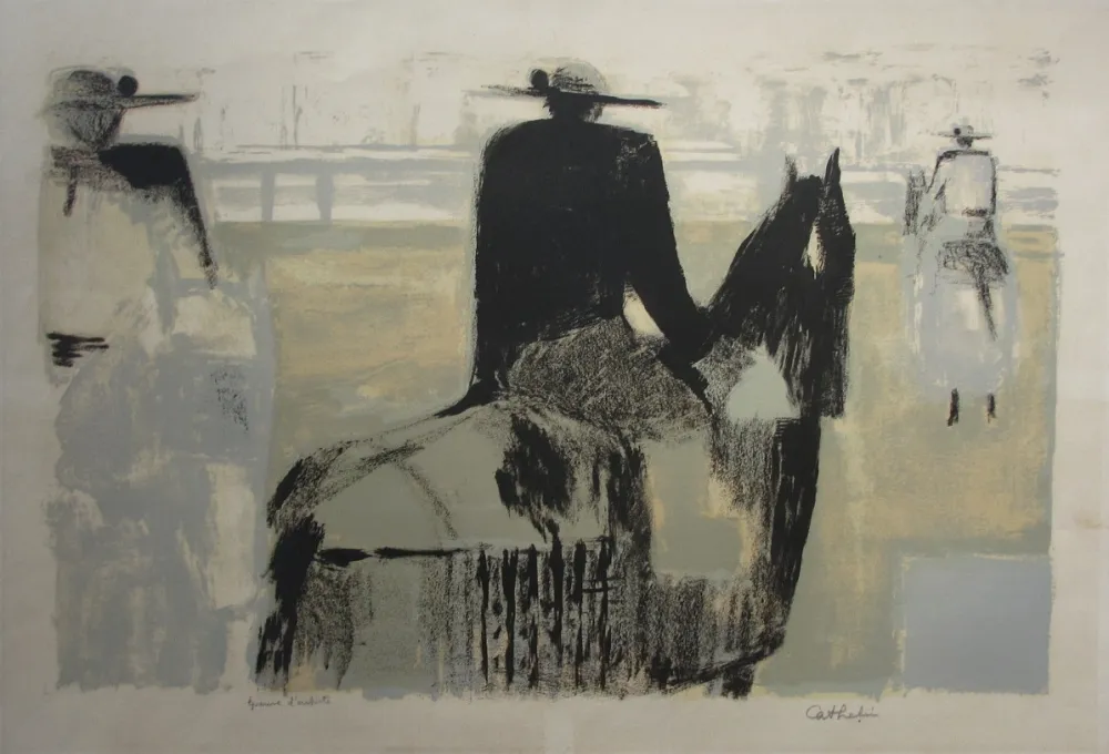 Lithografie Cathelin - Les picadors