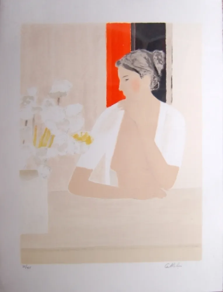 Lithografie Cathelin - Untitled (Portrait)