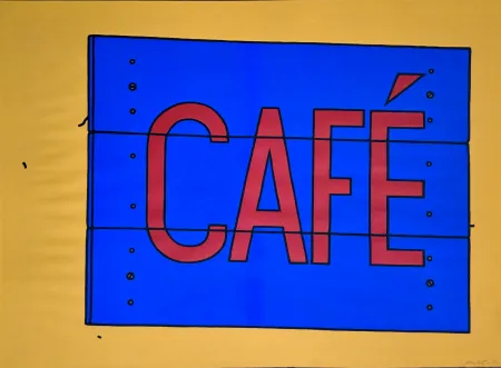 Zeefdruk Caulfield -  Cafe Sign 