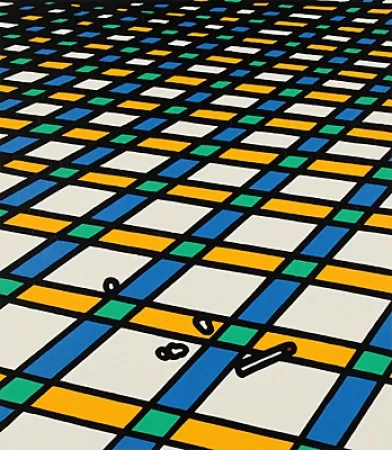 Zeefdruk Caulfield - Et moi je suis seul dans ma demeure