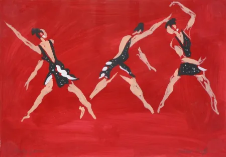 Geen Techniek Caulfield - Untitled (Female Costume Design for “Party Game” 1984