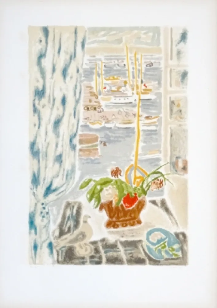 Lithografie Cavailles - Fenêtre grise