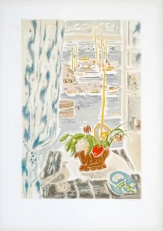 Lithografie Cavailles - Fenêtre grise