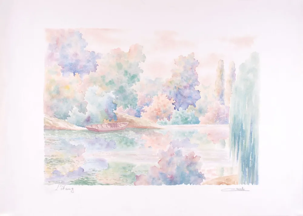 Lithografie Cavalle - L'étang