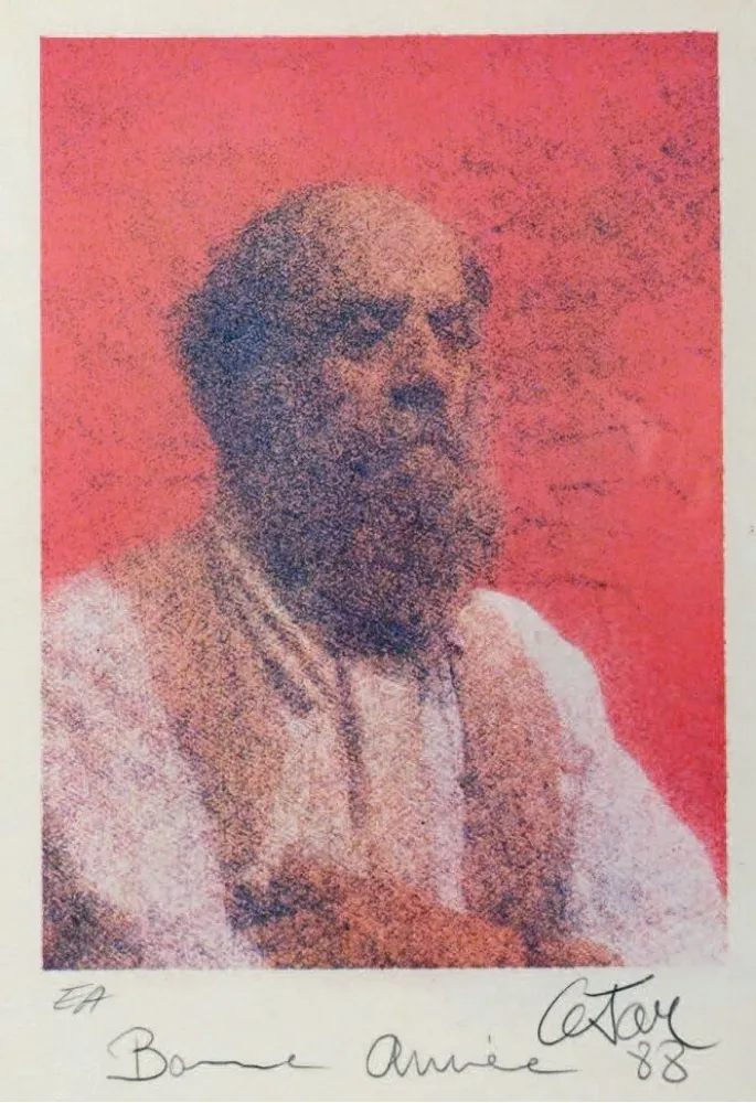 Lithografie Cesar - Autoportrait