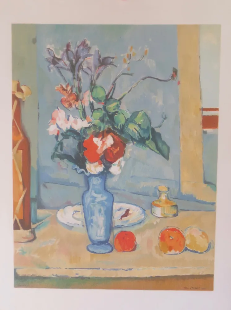 Lithografie Cezanne - Bouquet de fleurs