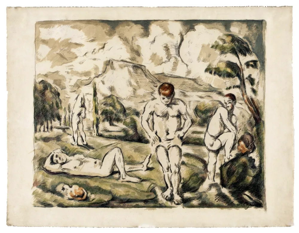 Lithografie Cezanne - Les Grands Baigneurs