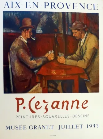 Lithografie Cezanne - Les joueurs de carte