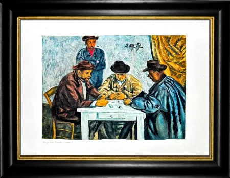Aquatint Cezanne - Les joueurs de cartes