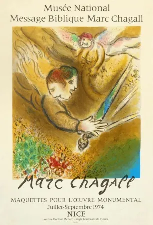 Lithografie Chagall (After) - L'Ange du jugement - Message Biblique
