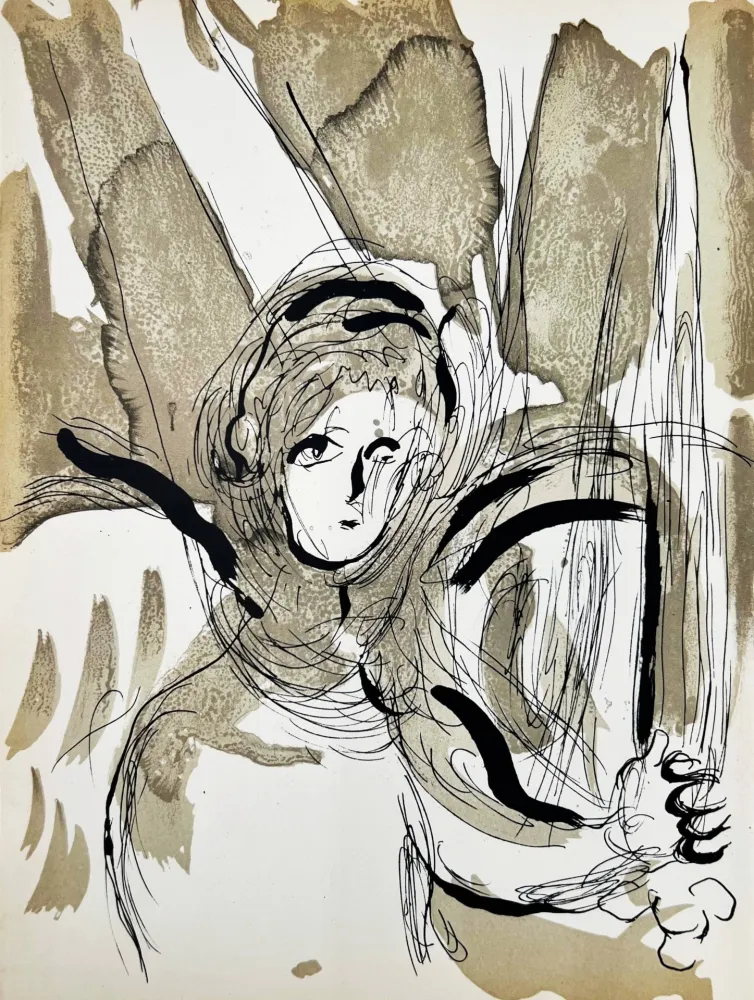 Lithografie Chagall - Angel with Sword