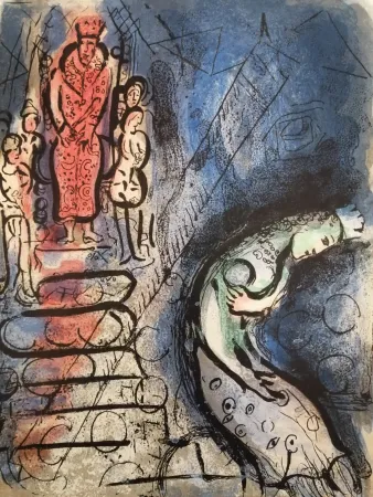 Lithografie Chagall - Assureus chasse Vasthi