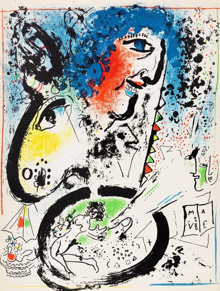 Lithografie Chagall - Auto-portrait