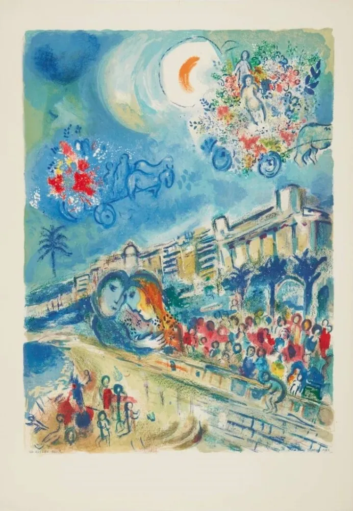 Lithografie Chagall - Bataille de Fleurs (Carnaval of Flowers)
