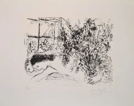 Lithografie Chagall - By the window - M624