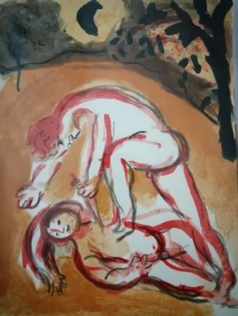 Lithografie Chagall - Cain et Abel