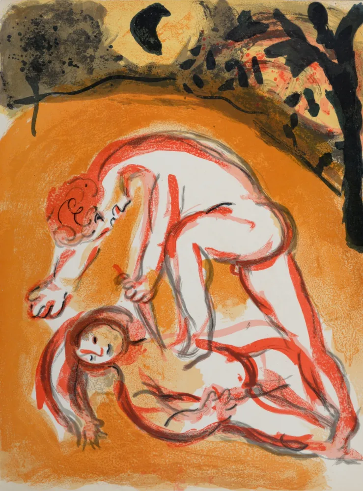 Lithografie Chagall - Cain et Abel, 1960