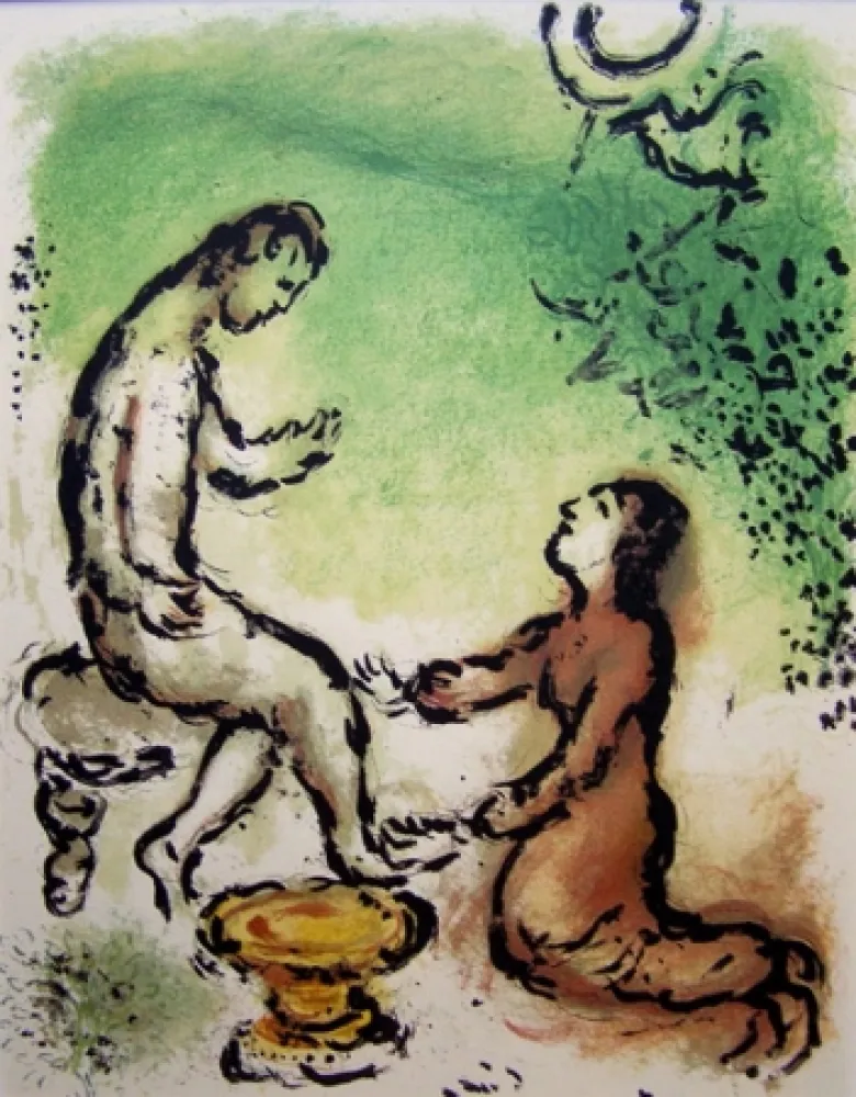 Lithografie Chagall - Canto XIX – Odiseo y Euriclea