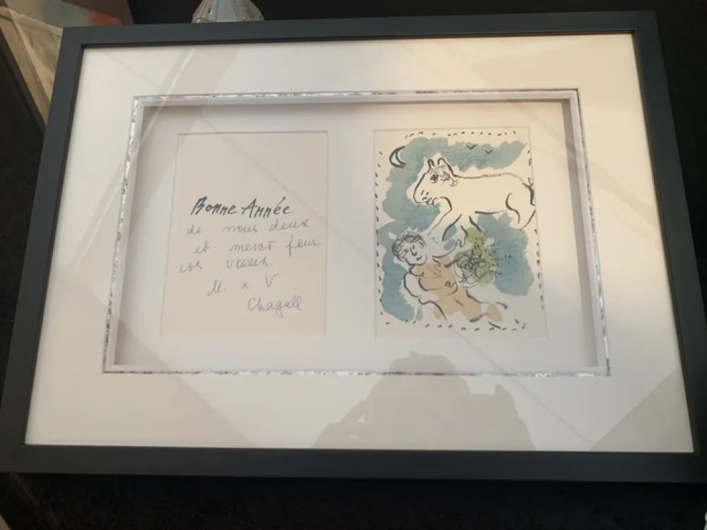 Lithografie Chagall - Carte de Vœux 