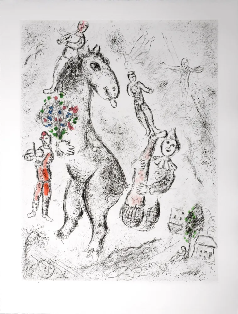 Ets En Aquatint Chagall - Celui qui dit les choses sans rien dire, 1976 - IV