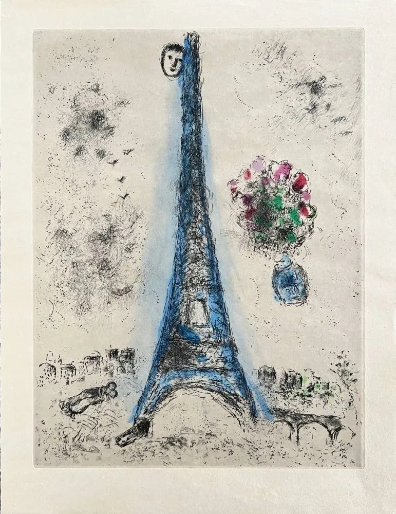 Ets En Aquatint Chagall - Celui qui dit les Choses sans rien dire, planche I