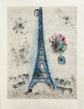 Ets En Aquatint Chagall - Celui qui dit les Choses sans rien dire, planche I