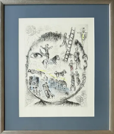 Ets En Aquatint Chagall - Celui qui dit les choses sans rien dire, Planche V