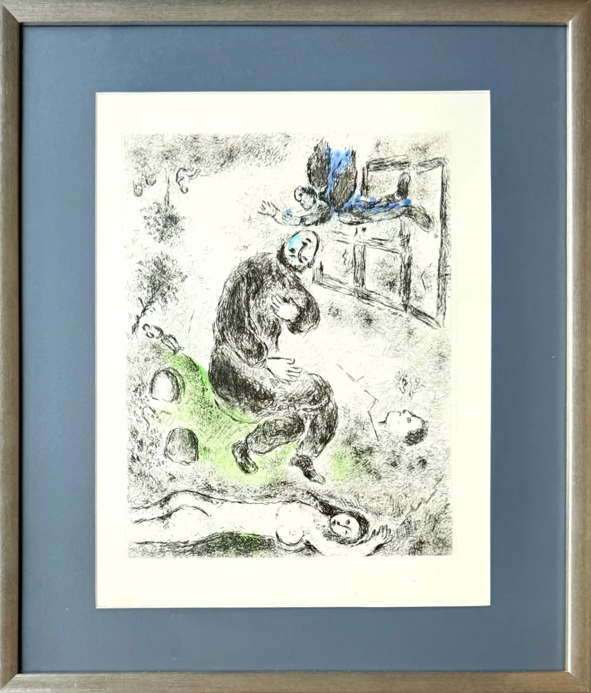 Ets En Aquatint Chagall - Celui qui dit les choses sans rien dire, Planche XII