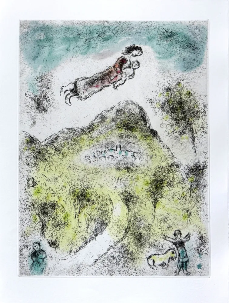 Ets En Aquatint Chagall - Celui qui dit les choses sans rien dire, Planche XIX