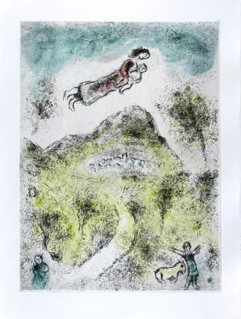 Ets En Aquatint Chagall - Celui qui dit les choses sans rien dire, Planche XIX