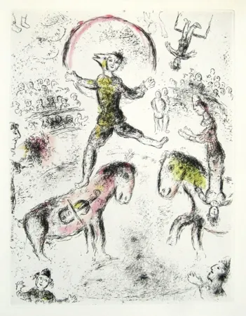 Ets En Aquatint Chagall - Cirque
