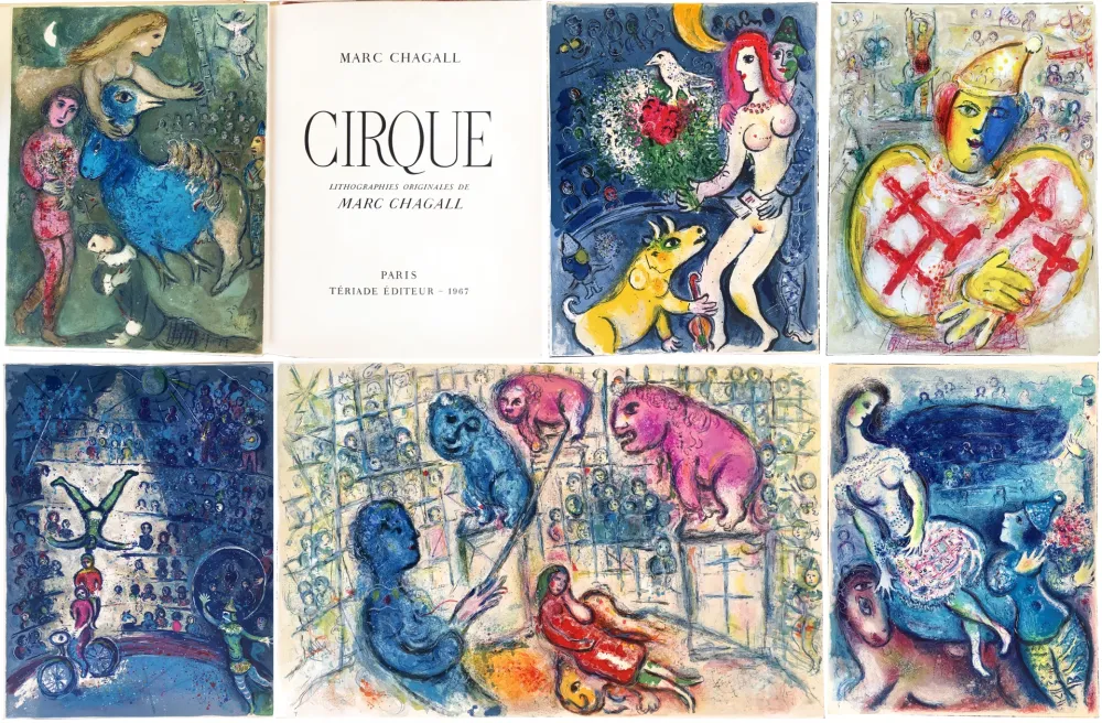 Geïllustreerd Boek Chagall - CIRQUE. 38 lithographies originales (Tériade 1967)