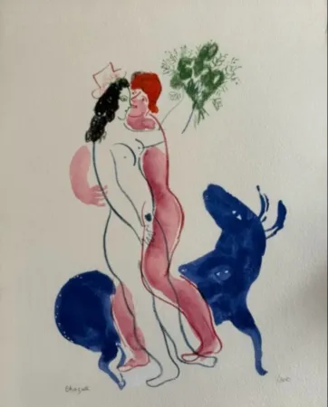Lithografie Chagall - Colour Amour, La Bette Bleu