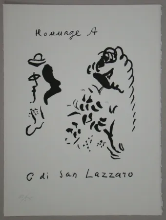 Lithografie Chagall - Composition pour XXe Siècle