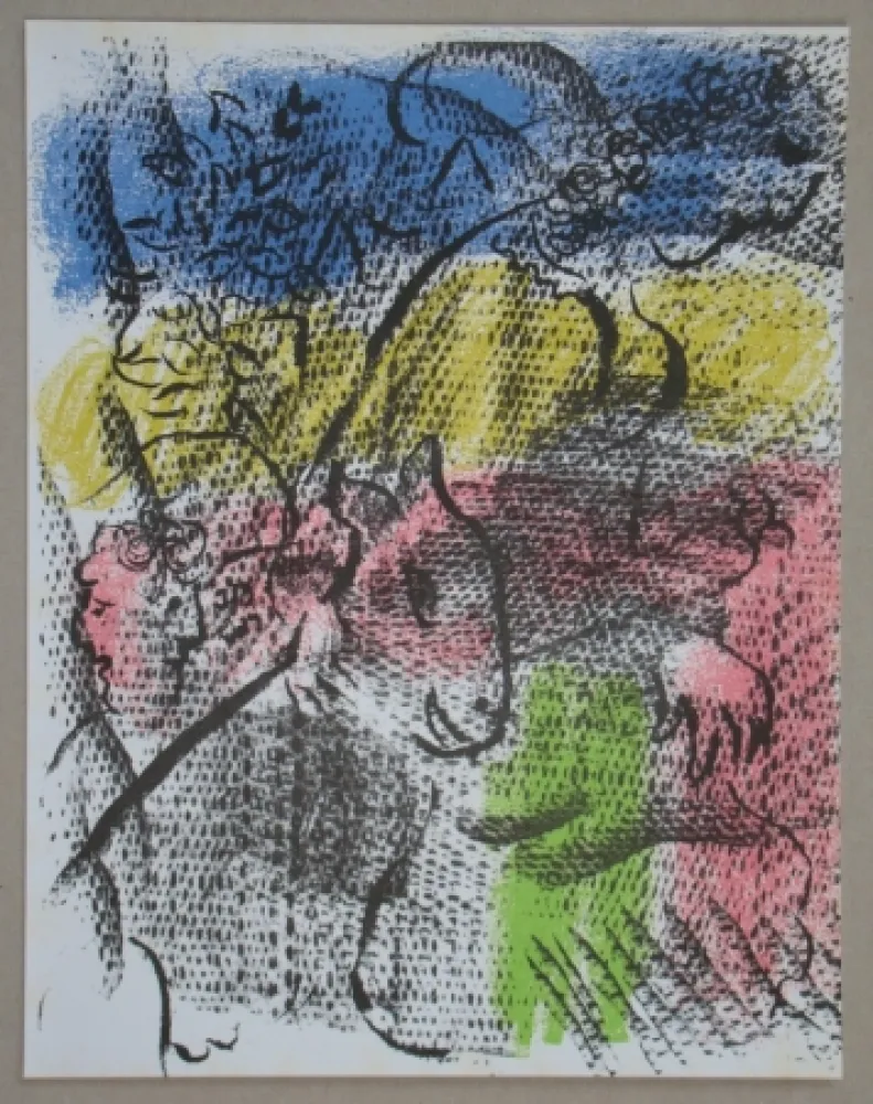 Lithografie Chagall - Composition pour XXe Siècle