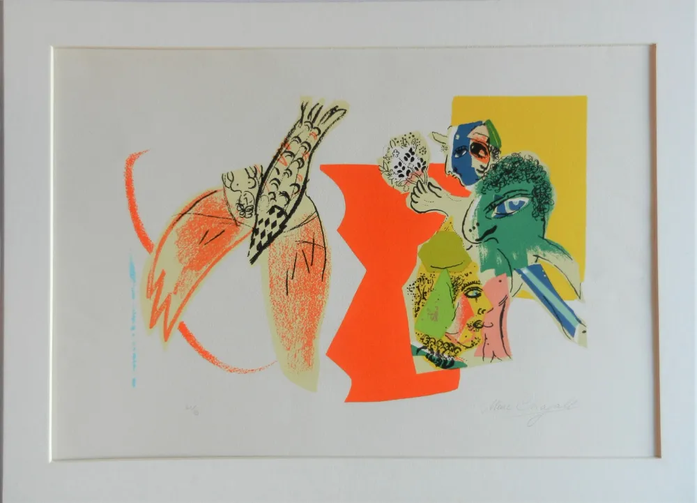 Lithografie Chagall - Composition pour XXe Siècle
