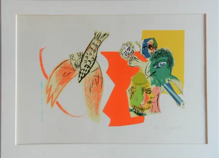 Lithografie Chagall - Composition pour XXe Siècle