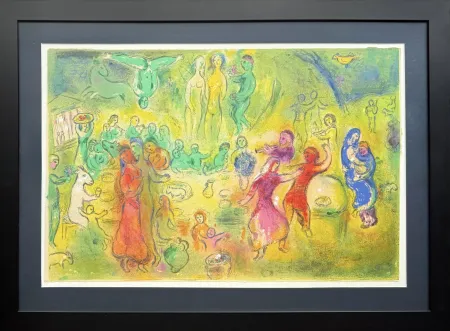 Lithografie Chagall - Daphnes and Chloé, Planche XLI