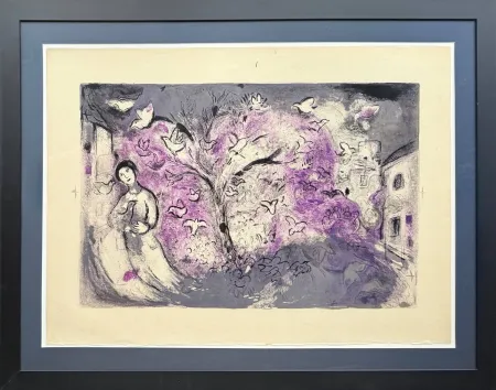 Lithografie Chagall - Daphnes and Chloé, Planche XXVI