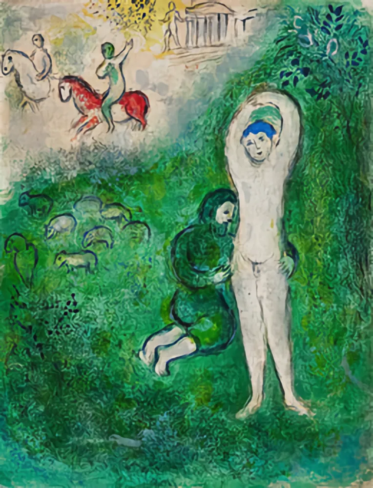 Lithografie Chagall - Daphnis et Gnathon