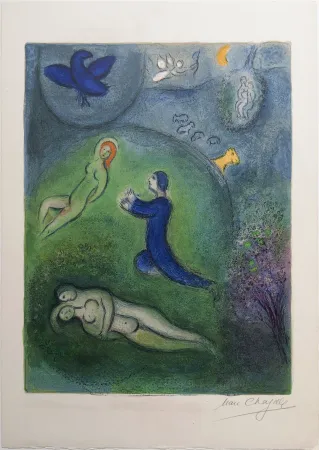 Lithografie Chagall - DAPHNIS ET LYCÉNION (Daphnis et Chloé. 1961)