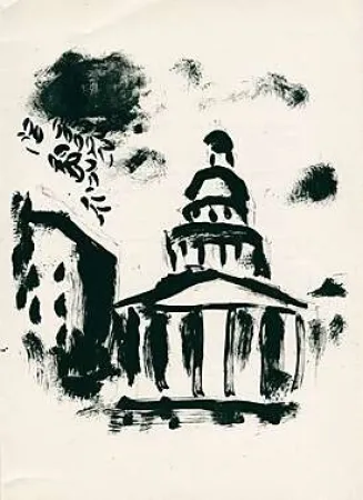 Lithografie Chagall - Das Panthéon