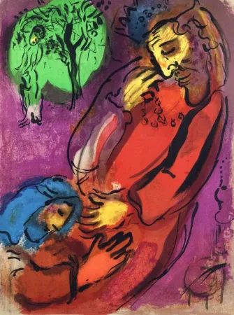 Lithografie Chagall - David and Absalom