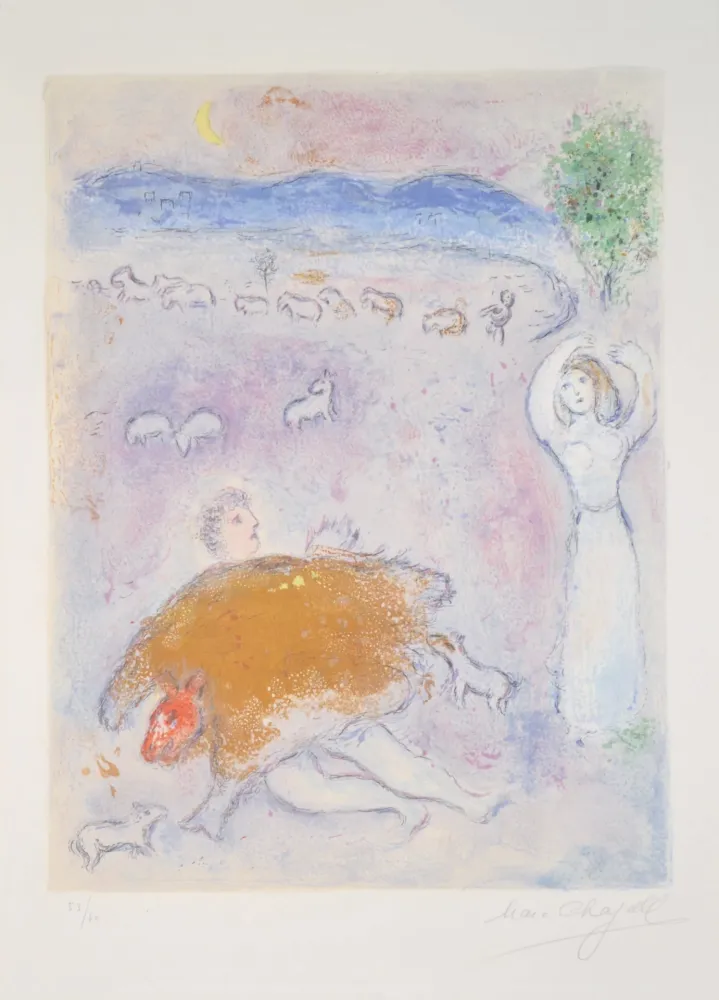 Lithografie Chagall - D.C Daphne And Chloe - M317